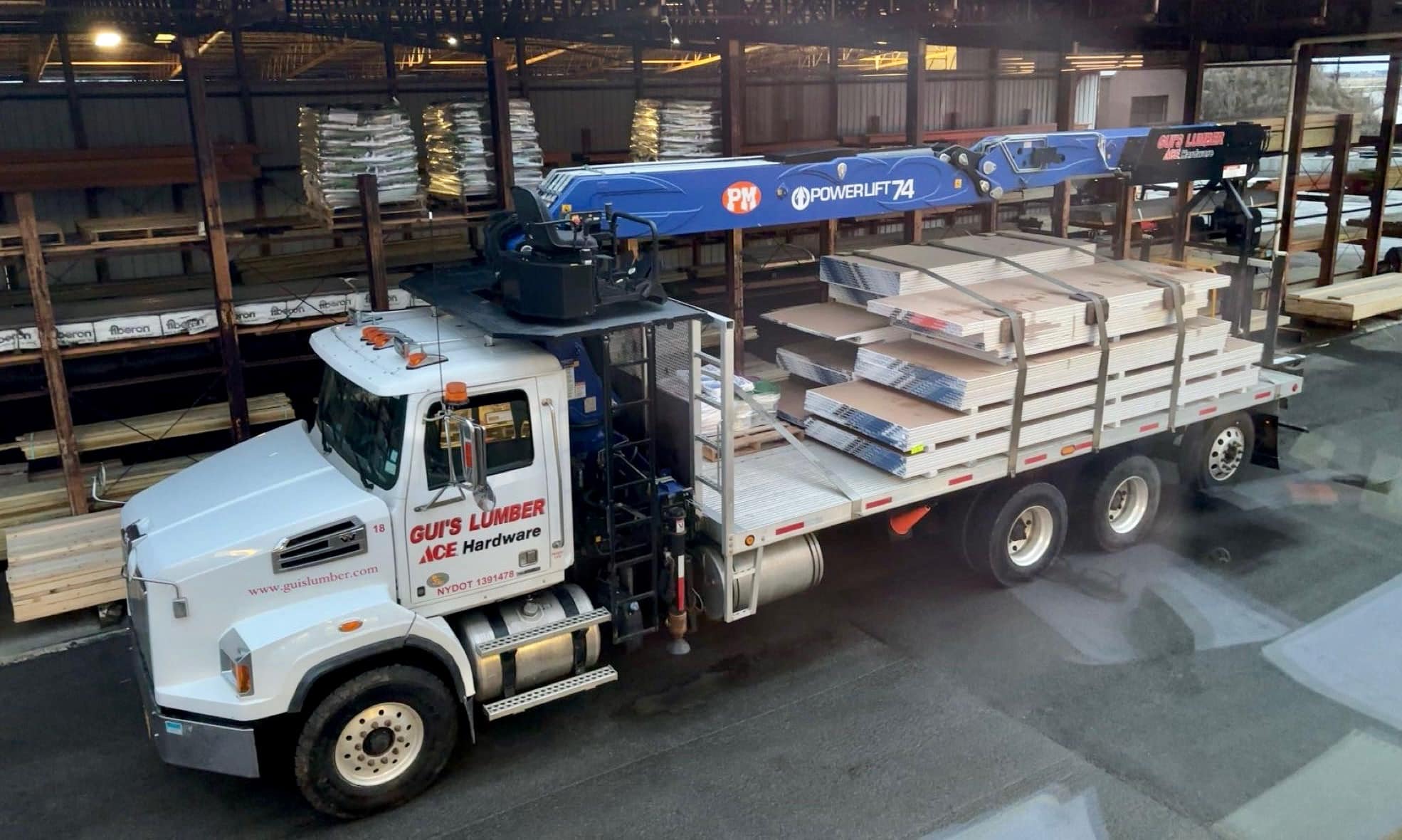 DELIVERY DRYWALL BOOM TRUCK
